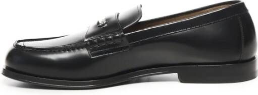 Dsquared2 Zwarte Leren Sandalen met Gestikte Details