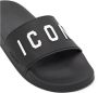 Dsquared2 Zwarte rubberen slippers Stijlvol en comfortabel Zwart - Thumbnail 10