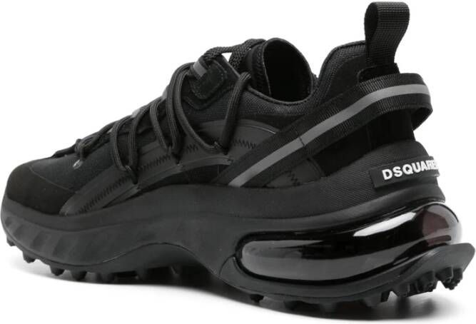 Dsquared2 Zwarte platte schoenen Elegant stijl Black Heren