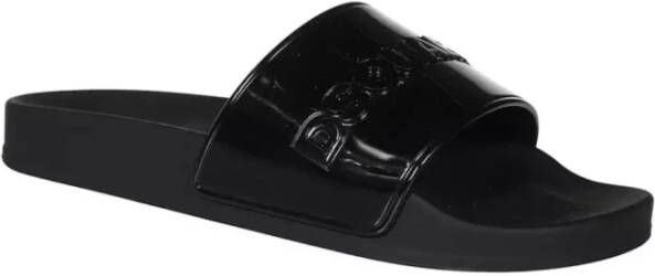 Dsquared2 Zwarte Slippers met reliëflogo Black Heren