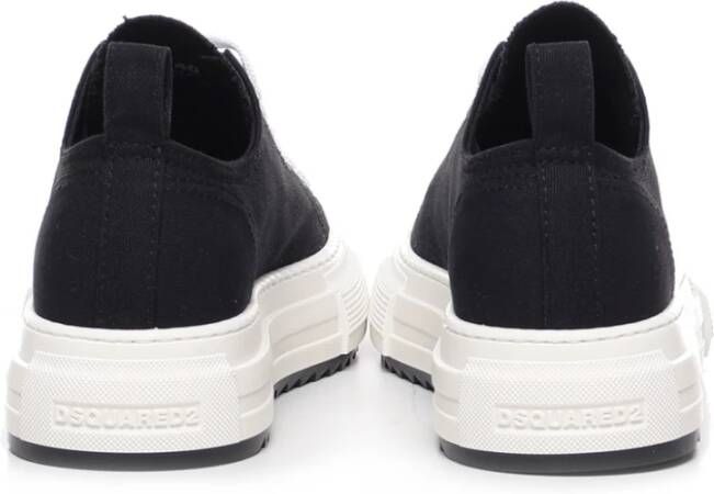 Dsquared2 Zwarte Sneakers 98%Cotton 2%Elastan Zwart Heren