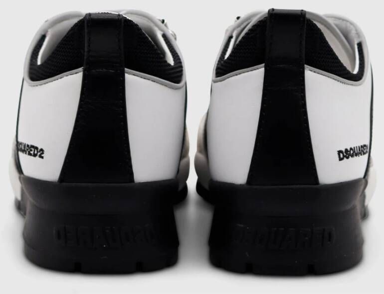 Dsquared2 Zwarte Witte Lage Sneaker | M072 Wit Heren