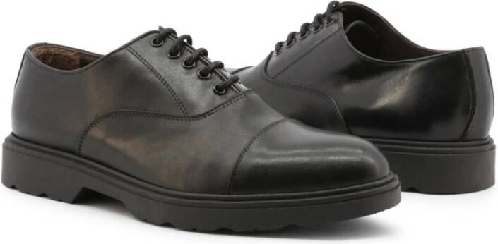 Duca di Morrone Aristide Leren Zwarte Veterschoenen Black Heren