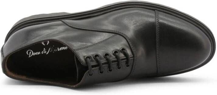 Duca di Morrone Aristide Leren Zwarte Veterschoenen Black Heren