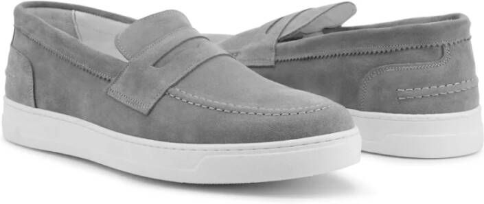 Duca di Morrone Italiaanse suède leren loafers met rubberen zool