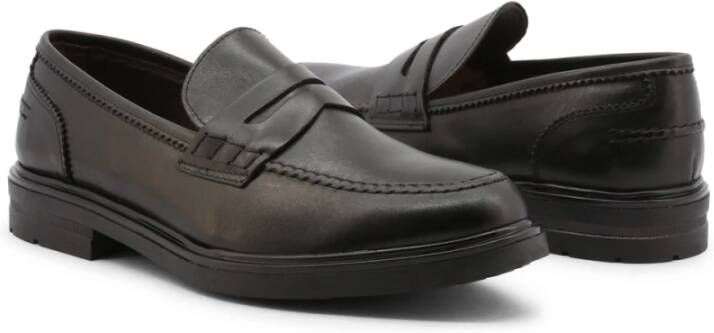 Duca di Morrone Klassieke leren loafers met rubberen zool