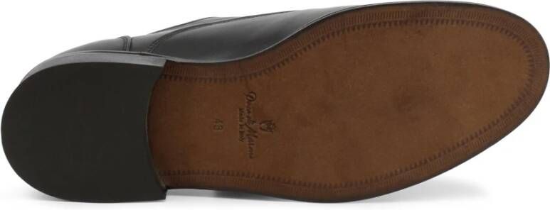 Duca di Morrone Leren lage schoenen lente zomer collectie Black Heren