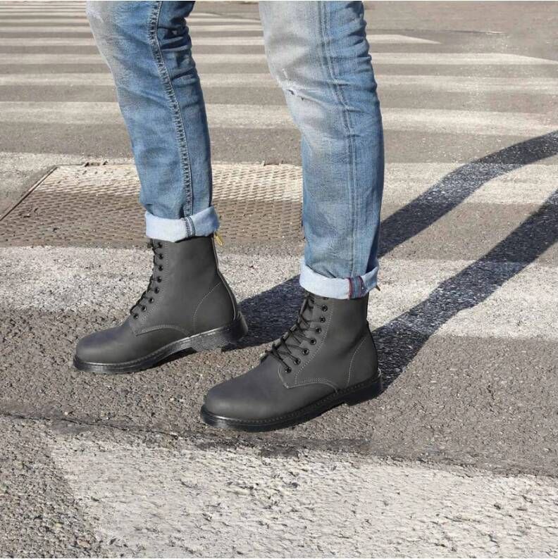 Duca di Morrone Men's Ankle Boots Grijs Heren