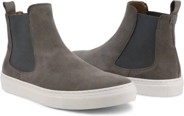 Duca di Morrone Nicolo Leren Sneakers Grijs Gray Heren