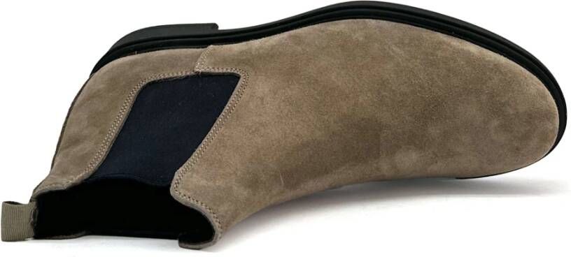Duca di Morrone Premium Suède Enkellaarzen met Leren Voering
