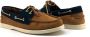 Duca di Morrone Santiago Suède Mocassins Bruin Blauw Brown Heren - Thumbnail 3