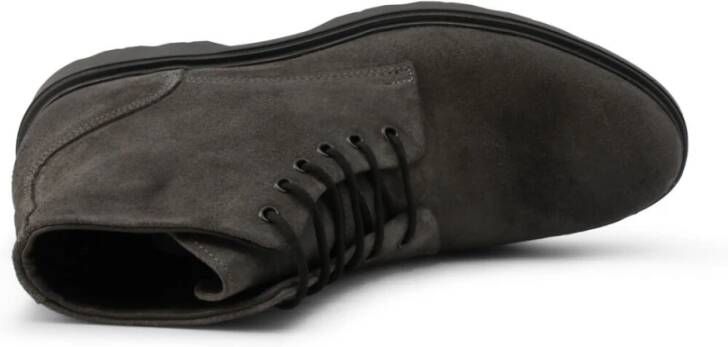 Duca di Morrone Suede Gray Heren Enkellaarzen Gray Heren