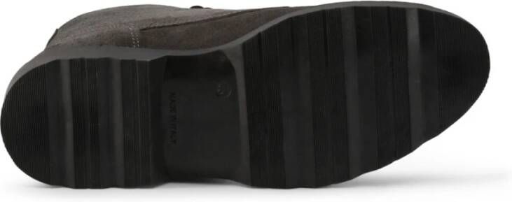 Duca di Morrone Suede Gray Heren Enkellaarzen Gray Heren