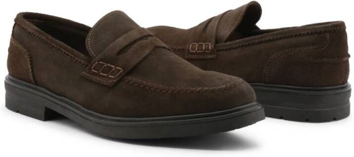 Duca di Morrone Suède Loafers Herfst Winter Mannen Ronde Neus Brown Heren