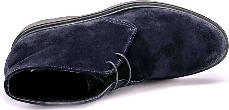 Duca di Morrone Suède Veterschoenen met Leren Voering