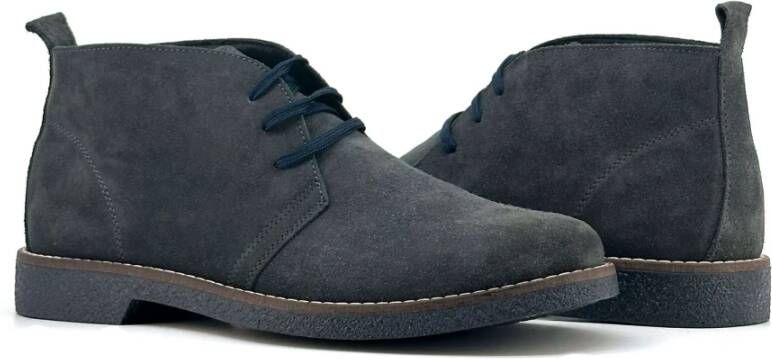 Duca di Morrone Suède Veterschoenen met Leren Voering
