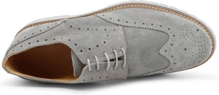 Duca di Morrone Tancredi Suède Veterschoenen Grijs Gray Heren