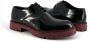 Duca di Morrone Zwart Bordeaux Leren Veterschoenen Black Heren - Thumbnail 3