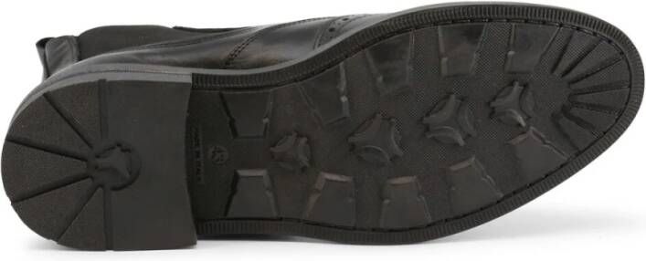 Duca di Morrone Zwarte leren herenlaarzen herfst winter Black Heren