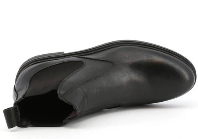 Duca di Morrone Zwarte leren herenlaarzen Herfst Winter Collectie Black Heren