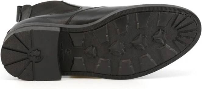 Duca di Morrone Zwarte leren herenlaarzen Herfst Winter Collectie Black Heren