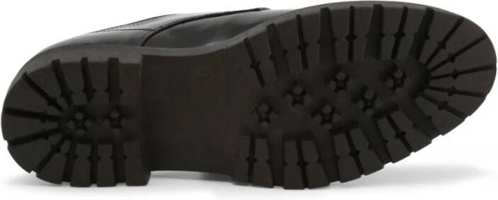 Duca di Morrone Zwarte Leren Veterschoenen