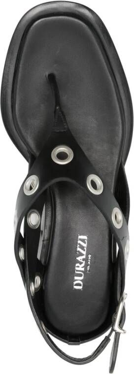 Durazzi Milano Zwarte Teenslip Blokhak Schoenen