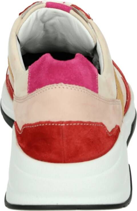 Durea Sportieve Lage Damesschoenen Rood Dessin