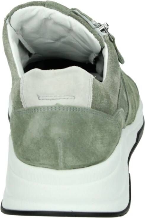Durea Sportieve Lage Groene Sneakers met Uitneembaar Voetbed
