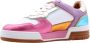 DWRS LABEL DWRS RUGBY Lila Pink Orange Dames Sneaker J6523 - Thumbnail 5
