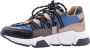 DWRS Pluto leren sneakers met pailletten roze blauw Meisjes Leer Meerkleurig 33 - Thumbnail 9