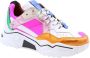 DWRS LABEL DWRS Pluto | multi | white multi Wit Leer Lage sneakers Dames - Thumbnail 10
