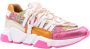 DWRS LABEL DWRS LOS ANGELES tweed Roze Champagne Dames Sneaker B9101 - Thumbnail 5