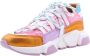 DWRS Los Angeles leren sneakers met pailletten roze oranje - Thumbnail 4