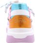DWRS Los Angeles leren sneakers met pailletten roze oranje - Thumbnail 6