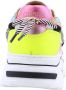 DWRS LABEL Jupiter tweed Pink Yellow Roze Leer Lage sneakers Dames - Thumbnail 12