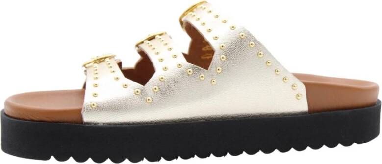 Dwrs Stijlvolle Zomer Slippers Yellow Dames