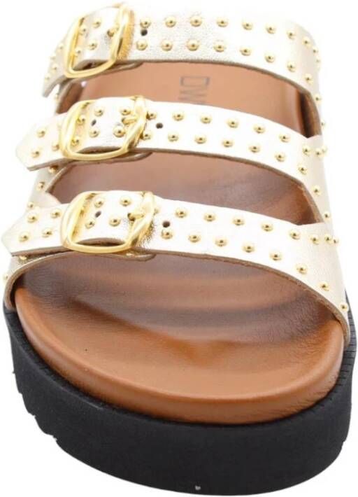 Dwrs Stijlvolle Zomer Slippers Yellow Dames