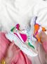 Dwrs Dames Sneakers Pluto White pink green Multi - Thumbnail 4