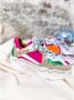 Dwrs Dames Sneakers Pluto White pink green Multi - Thumbnail 5