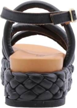 Dwrs Stijlvolle Platte Sandalen voor Vrouwen Black Dames