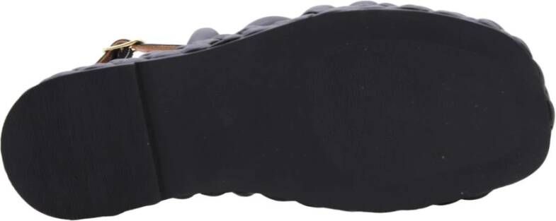 Dwrs Stijlvolle Platte Sandalen voor Vrouwen Black Dames