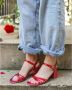 Dwrs Sandalen met hoge hakken Rood Dames - Thumbnail 2