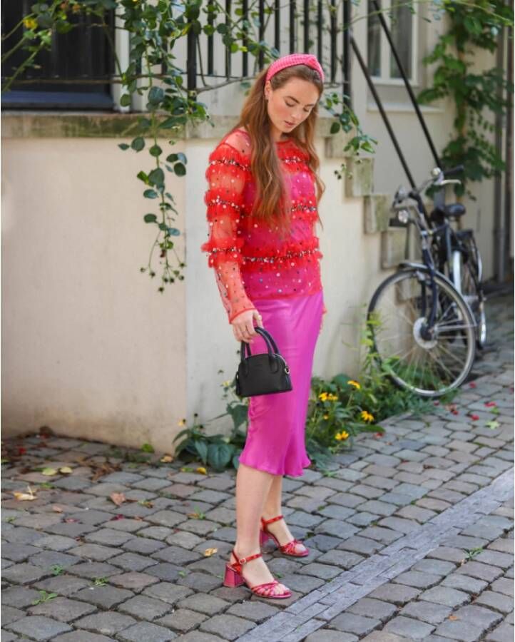 Dwrs Sandalen met hoge hakken Rood Dames