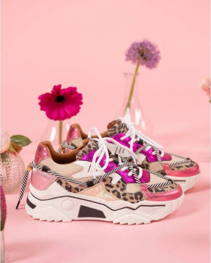 Dwrs Stijlvolle Sneakers Pink Dames