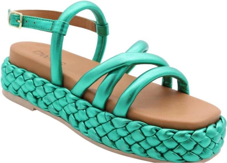 Dwrs Trendy Sandal for Summer Green Dames