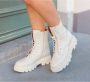 Dwrs Krakau Bikerboots Leer | Off white Wit Dames - Thumbnail 12