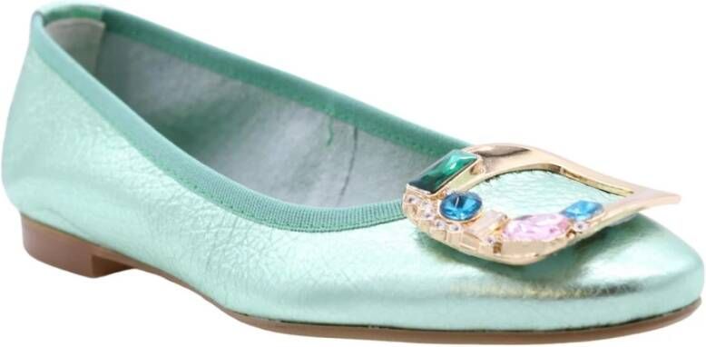 E mia Stijlvolle Ballerina's voor Vrouwen Green Dames