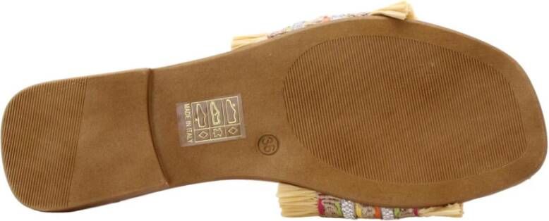 E mia Mires Muil Sandalen Beige Dames