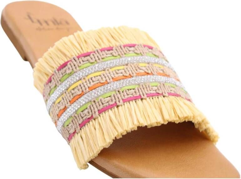 E mia Mires Muil Sandalen Beige Dames